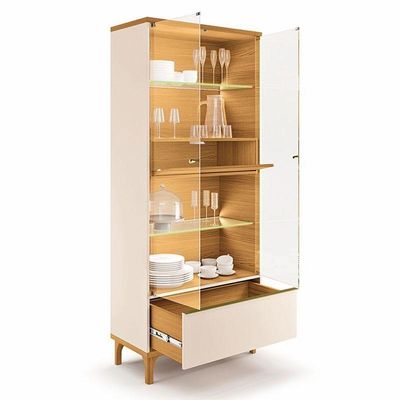 Cristaleira Lumina Off White Cinamomo Com Buffet Murano Cinamomo - Hb Móveis