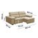 Sofa Retratil Reclinavel 2 Lugares 1,80m Crystal Veludo Bege Lansofbr