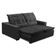 Sofa Retratil Reclinavel 2 Lugares 2,40m Atlantis Veludo Grafite Lansofbr
