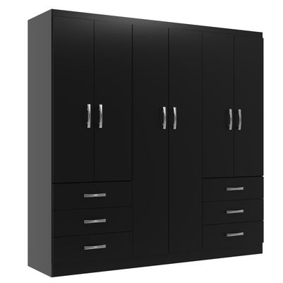 Guarda Roupa New Encante 6 Portas E 6 Gavetas - Black