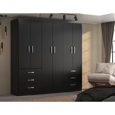 Guarda Roupa New Encante 6 Portas E 6 Gavetas - Black