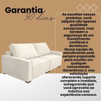 Sofá 2 Metros Contemporâneo Sala Estar Luxo Moderno Suede rose