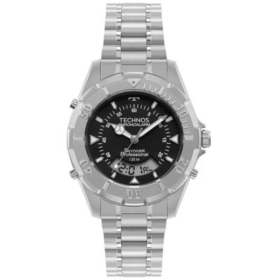 Relógio Technos Masculino Ref: Wt2050aen/1p Skydiver Anadigi Prateado