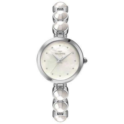 Relógio Technos Feminino Ref: 2035nei/1b Bracelete Prateado