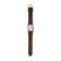 Relógio Fossil Masculino Ref: Fs6011/0dn Clássico Retangular Dourado