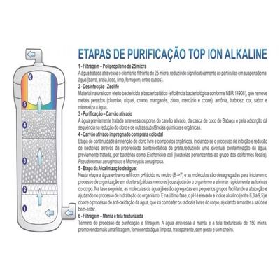 Purificador De Água Top Life Blueoxi 2 Em 1 Agua Natural Alcalina Com Ozonio Com Ph9,5 VOLTAGEMCOR:BRANCO 220v