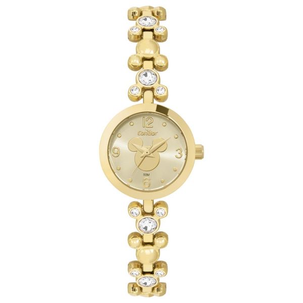 Relógio Condor Feminino Ref: Co2035ntf/5x Dourado Bracelete Mickey