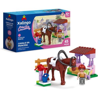 Bloco de Montar Cavalo da Princesa 45 Pçs 2802.1 - Xalingo