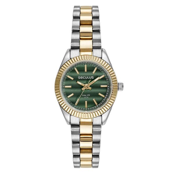 Relógio Seculus Feminino Ref: 77245lpsvba5 Clássico Aço Bicolor