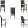 Mesa Bistrô E 4 Banquetas Roma Marrom Corda Estofado 7 Trama Preto