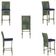 Mesa Bistrô 2 Banquetas Roma Preta Corda Estofado 10 Trama Verde