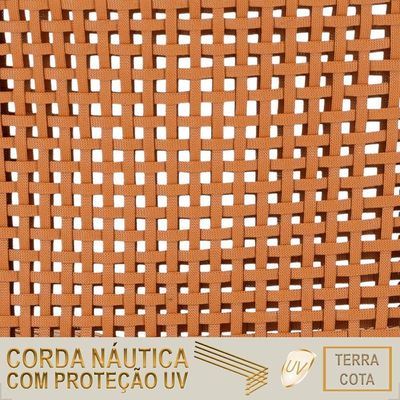 Mesa Bistro E 2 Banquetas Roma Fendi Corda Náutica 13 Terra Cota