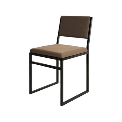 Kit 6 Cadeiras Industrial Isa Veludo Marrom Para Mesa Sala Cozinha Conforto - Marrom