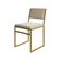 Kit 4 Cadeiras Isa Industrial Veludo Base Dourado Para Mesa Sala Cozinha Conforto - Dourado-bege
