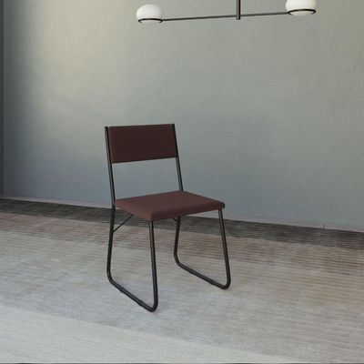 Kit 2 Cadeiras De Jantar Angra Estofadas Para Mesa Sala Cozinha Conforto E Decor - Marrom