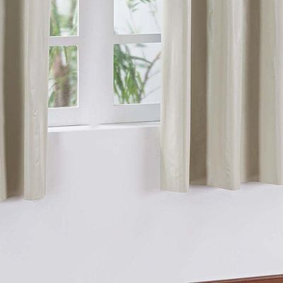 Cortina Cortaluz Em Pvc Para Varão Simples 2,80m X 2,80m 100% Policloreto De Vinila - Marfim