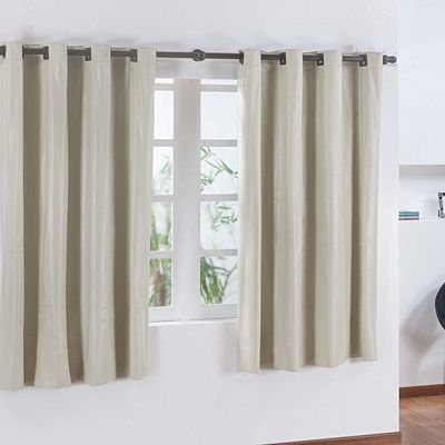 Cortina Cortaluz Em Pvc Para Varão Simples 2,80m X 2,80m 100% Policloreto De Vinila - Marfim
