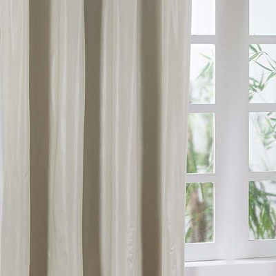 Cortina Cortaluz Em Pvc Para Varão Simples 2,80m X 2,80m 100% Policloreto De Vinila - Marfim