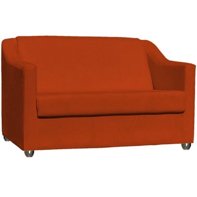 Kit Namoradeira Decorativa + 4 Poltronas Para Sala Manicure Recepção Consultório Mila Suede