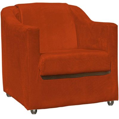 Kit Namoradeira Decorativa + 4 Poltronas Para Sala Manicure Recepção Consultório Mila Suede