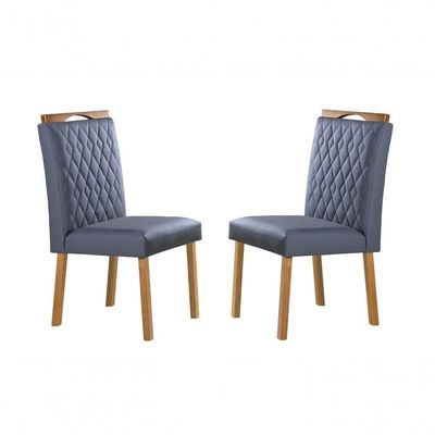Cadeiras Para Mesa De Jantar Estofada - Amsterdã - Art Salas