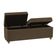 Canto Alemão Recamier Bau + Painel Madri 120cm Suede Marrom - Inova Decor