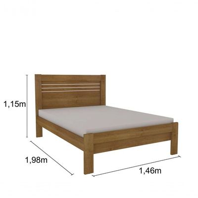 Cama Casal 100% Mdf - Safira-cinamomo - Tcil Móveis