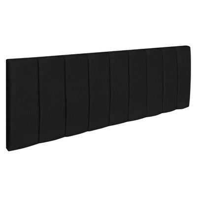 Cabeceira Painel Queen 1,60m Holanda Suede - Pallazio Cor Preto