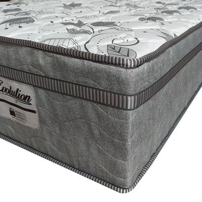 Cama Box Casal Tecido Sintético Branco Com Colchão De Molas Ensacadas - Probel Evolution