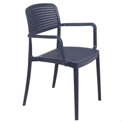 Cadeira Tramontina Serena Em Polipropileno Azul Navy Com Braços 92097030