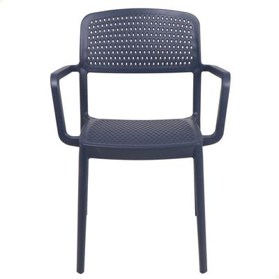 Cadeira Tramontina Serena Em Polipropileno Azul Navy Com Braços 92097030