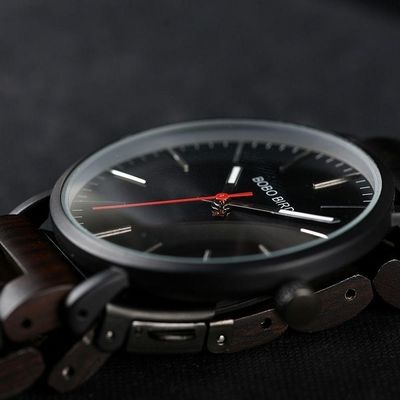 Relógio De Madeira Masculino Bobo Bird Q30 Não à Prova D` água