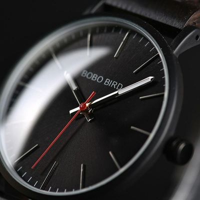 Relógio De Madeira Masculino Bobo Bird Q30 Não à Prova D` água