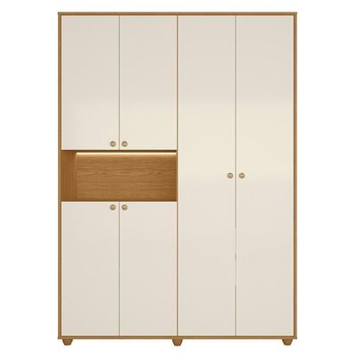 Guarda Roupa Infantil Vittoria 6 Portas E 2 Gavetas Cinamomo-off White - Móveis Albatroz Cinamomo-off White