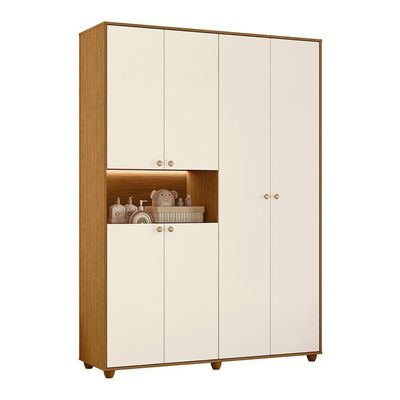 Guarda Roupa Infantil Vittoria 6 Portas E 2 Gavetas Cinamomo-off White - Móveis Albatroz Cinamomo-off White