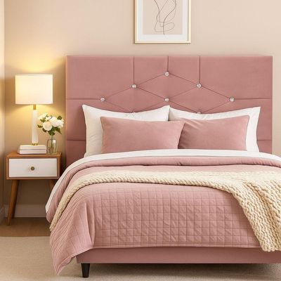 Cabeceira Cama Box Queen 160 Cm Camboriú Rose