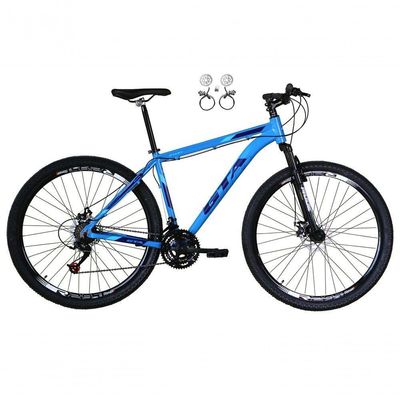 Bicicleta aro29 Gta Start Freio Hidráulico 21v Alumínio Mountain Bike Garfo Suspensão Azul