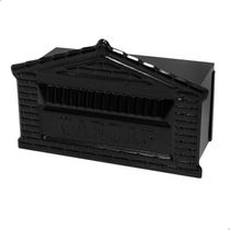 Caixa De Correio Tijolinho Popular 12x25 Para Muro Preta