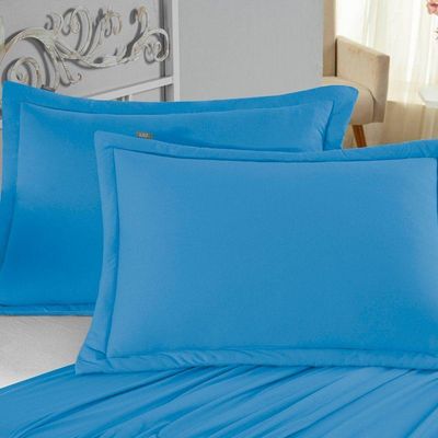 Porta Travesseiro Matelado Nobre 1 Peça Malha 100% Algodão - Turquesa