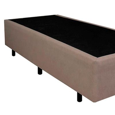 Cama Box Solteiro Sintético Mega Cama Bege 88x188x42cm