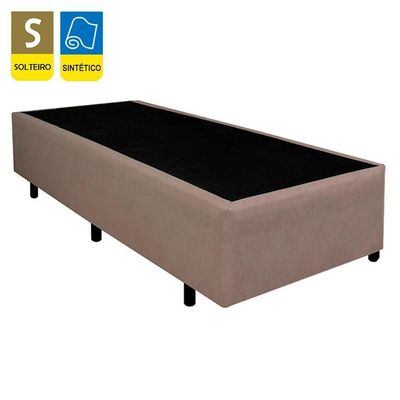 Cama Box Solteiro Sintético Mega Cama Bege 88x188x42cm