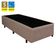 Cama Box Solteiro Sintético Mega Cama Bege 88x188x42cm