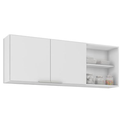 Armário De Cozinha Aéreo 150cm Pérola Z34 Branco - Mpozenato