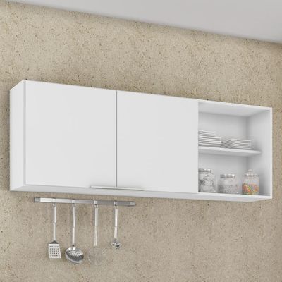 Armário De Cozinha Aéreo 150cm Pérola Z34 Branco - Mpozenato