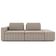 Sofá Ilha E Puff Sala Living 265cm Siesta M22 Veludo Bege - Mpozenato