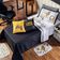 Kit Cobre Leito Colcha Solteiro Game Streamer Dupla Face Com Almofadas Estampadas 05 Peças Cor Amarelo