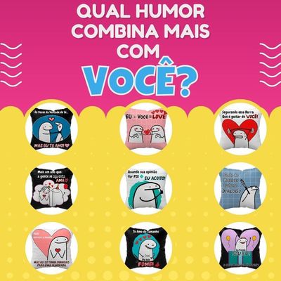Almofada Estampada Avulsa Cheia Flork Meme Humor Com Frases 45cm X 45cm Com Refil Estampa Resolver No Dialogo
