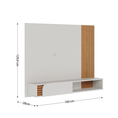 Home Suspenso Jurere 160cm 1 Porta Basculante - Ssx Multicoisas Cor Off White Matte/freijo