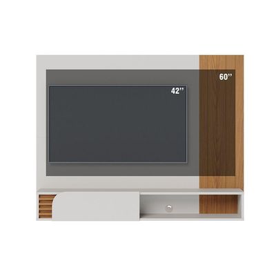 Home Suspenso Jurere 160cm 1 Porta Basculante - Ssx Multicoisas Cor Off White Matte/freijo