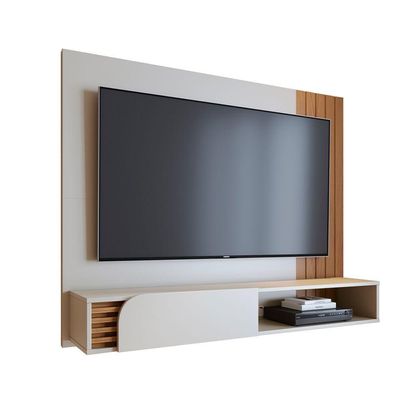 Home Suspenso Jurere 160cm 1 Porta Basculante - Ssx Multicoisas Cor Off White Matte/freijo